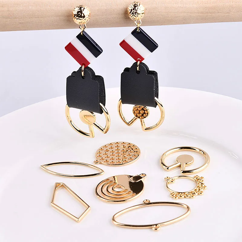 The Korean minimalist geometric alloy plating accessories DIY earring earrings pendant package
The Korean minimalist geometric alloy plating accessories DIY earring earrings pendant package