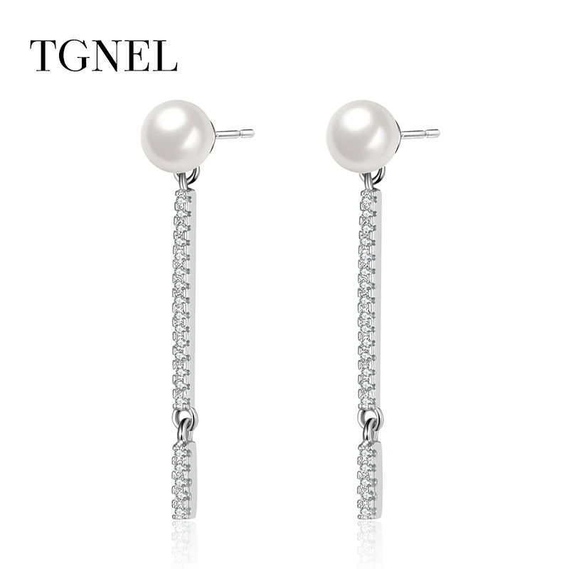 TGNEL 925 Sterling Silver Drop Earrings Fine Jewelry for Women Vintage CZ Stone Pearl Long Earring for Girl Party&Engagement
TGNEL 925 Sterling Silver Drop Earrings Fine Jewelry for Women Vintage CZ Stone Pearl Long Earring for Girl Party&Engagement