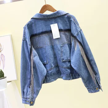 Spring Autumn Bat Jacket Woman 2019 New Loose Tasseled Jeans Jackets Women's Fashion Short Jeans Jacket Bat Sleeve Coats Femme
Spring Autumn Bat Jacket Woman 2019 New Loose Tasseled Jeans Jackets Women's Fashion Short Jeans Jacket Bat Sleeve Coats Femme