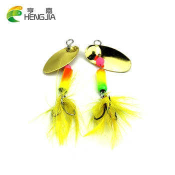 HENGJIA 10Pcs Hard Fishing Lures 5.5cm 3.7g Spoon Lures Sequin Paillette Baits with Feather Treble Hook
HENGJIA 10Pcs Hard Fishing Lures 5.5cm 3.7g Spoon Lures Sequin Paillette Baits with Feather Treble Hook