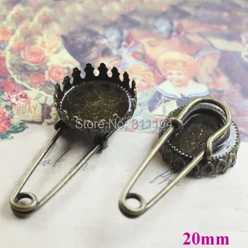 20mm Antique Bronze Plated Blank Round Crown Bezel Tray Cap Cabochon Brooch Bases Safety-Pin Clip Brooches Settings Findings
20mm Antique Bronze Plated Blank Round Crown Bezel Tray Cap Cabochon Brooch Bases Safety-Pin Clip Brooches Settings Findings