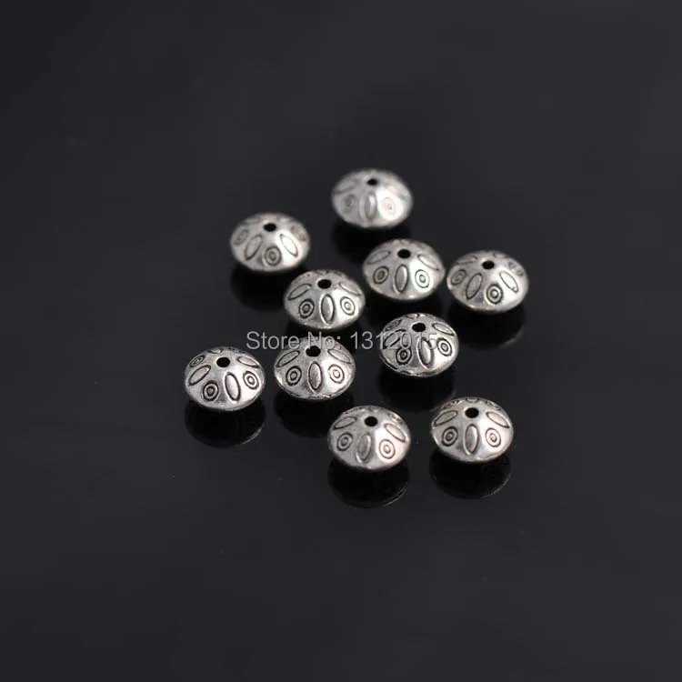 Wholesale Beads Round Charm Antique Sliver Alloy Spacer Beads Metal