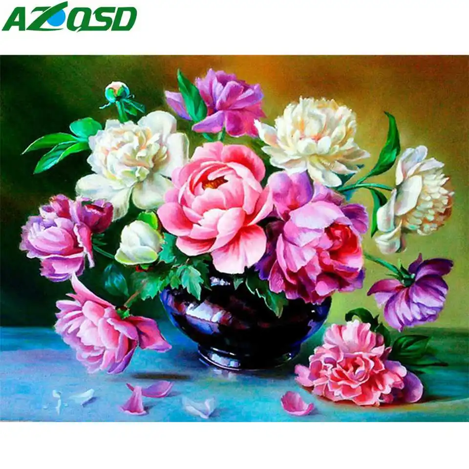 AZQSD Diamond Painting Full Square Diamond Mosaic Flowers Handicrafts 5d Diy Picture Of Rhinestones Wall Decoration Gift
AZQSD Diamond Painting Full Square Diamond Mosaic Flowers Handicrafts 5d Diy Picture Of Rhinestones Wall Decoration Gift