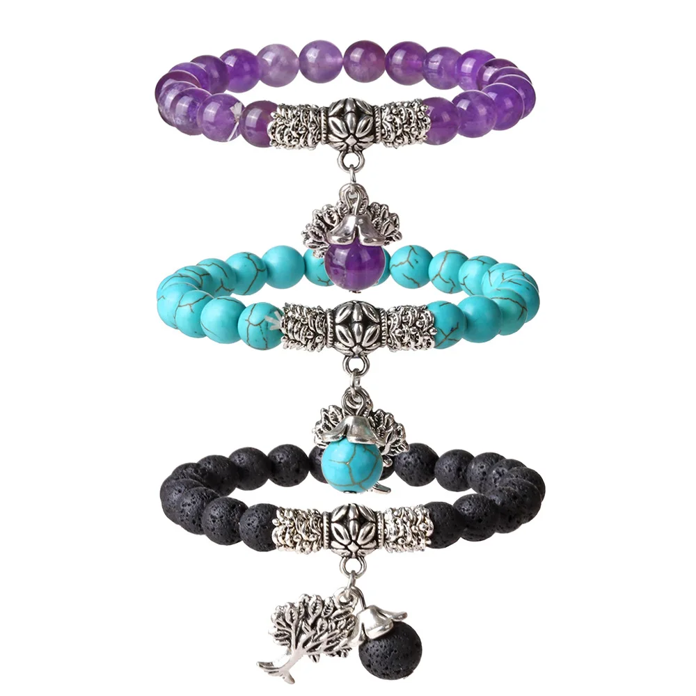 Vintage Silver Color Tree Natural Stone Mala Beads Chakra Amethysts Lapis Lazuli Quartz Bracelets Reiki Healing Energy Bracelets
Vintage Silver Color Tree Natural Stone Mala Beads Chakra Amethysts Lapis Lazuli Quartz Bracelets Reiki Healing Energy Bracelets