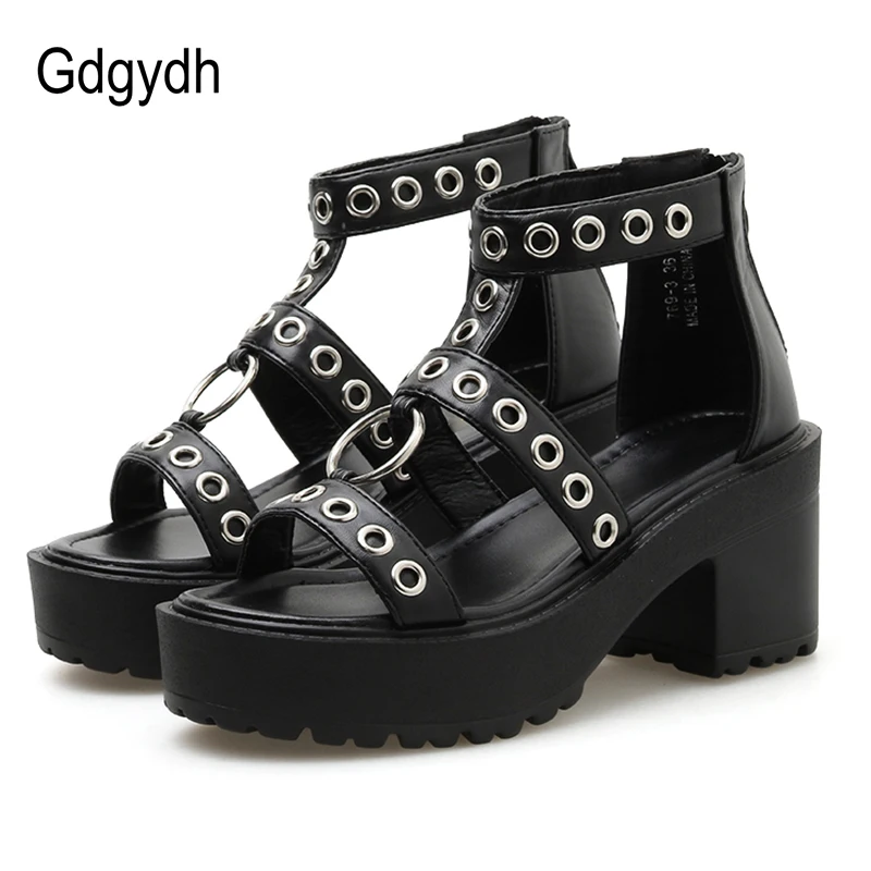 Gdgydh Sexy Rivets Womens Ankle Strap Block Heel Sandals Ladies Strap Platform Shoes on Summer Comfortable Gladiator Shoes Lady
Gdgydh Sexy Rivets Womens Ankle Strap Block Heel Sandals Ladies Strap Platform Shoes on Summer Comfortable Gladiator Shoes Lady