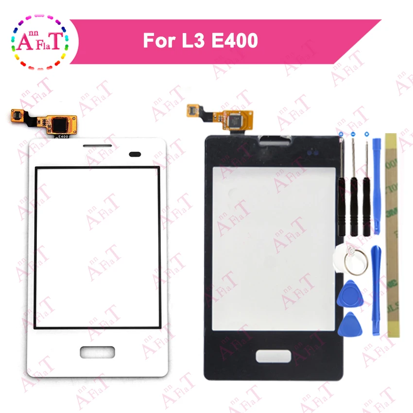 Для LG L3 E400 сенсорный экран дигитайзер Датчик внешняя стеклянная линза Панель 3 м