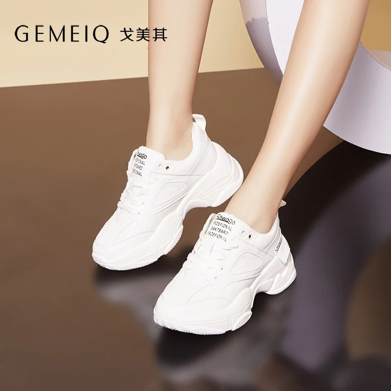 GEMEIQ 2019 Spring New Korean easy matching ins White Shoes Women's Platform shoes Thick-soled Increased casual Sports Shoes
GEMEIQ 2019 Spring New Korean easy matching ins White Shoes Women's Platform shoes Thick-soled Increased casual Sports Shoes