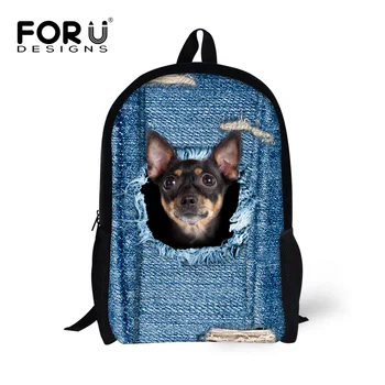 FORUDESIGNS Cute Pet Dog Cat 3D Printing Backpacks for Teenage Girls Funny Puppies Children Back Packs Blue Jeans Women Bagpack
FORUDESIGNS Cute Pet Dog Cat 3D Printing Backpacks for Teenage Girls Funny Puppies Children Back Packs Blue Jeans Women Bagpack