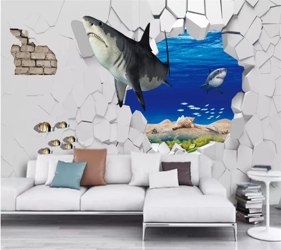 beibehang Custom 3d wallpaper fashion sea shark broken wall picture-in-picture TV background wall papers home decor 3d wallpaper
beibehang Custom 3d wallpaper fashion sea shark broken wall picture-in-picture TV background wall papers home decor 3d wallpaper