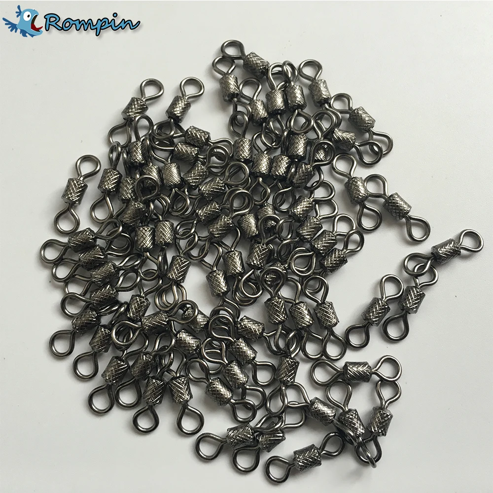 Rompin 50pcs/lot Copper Fishing Connector Swivels Knurling Ball Bearing Swivel With Safety Snap Solid Rolling Rings Fishhooks
Rompin 50pcs/lot Copper Fishing Connector Swivels Knurling Ball Bearing Swivel With Safety Snap Solid Rolling Rings Fishhooks