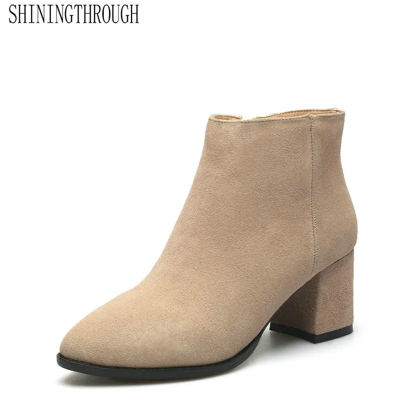 Genuine Leather Ankle New Autumn Winter Zipper Square High Heel Concise Ankle Boots Fashion Pointed Toe Women Shoes Size 34-43
Genuine Leather Ankle New Autumn Winter Zipper Square High Heel Concise Ankle Boots Fashion Pointed Toe Women Shoes Size 34-43