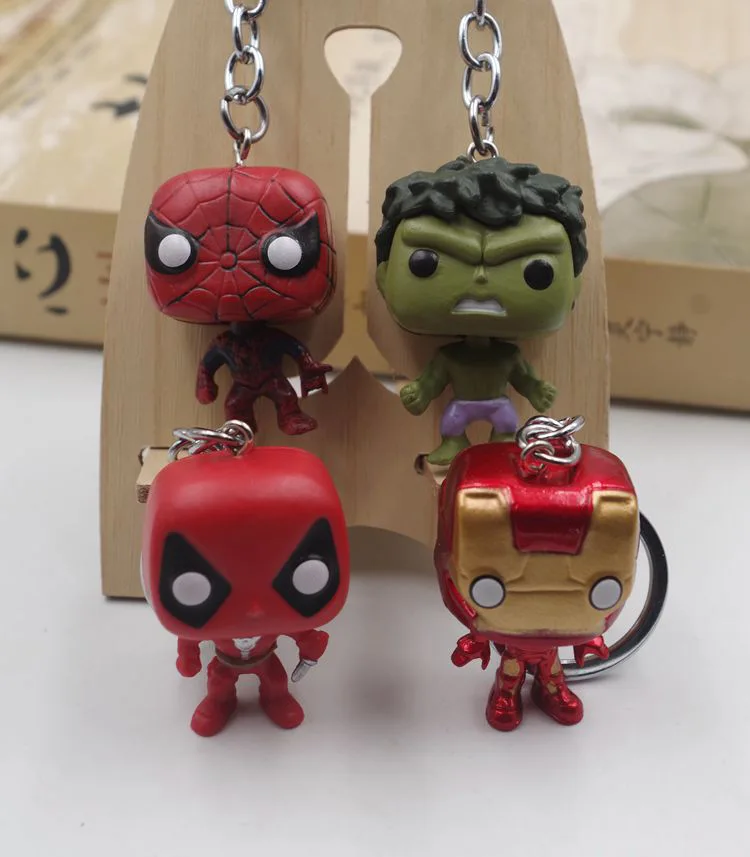 3D PVC Superhero Action Figure Keychain Marvel Avengers Deadpool Spiderman Iron Man Hulk Key Chain Key Ring Collection Model Toy
3D PVC Superhero Action Figure Keychain Marvel Avengers Deadpool Spiderman Iron Man Hulk Key Chain Key Ring Collection Model Toy