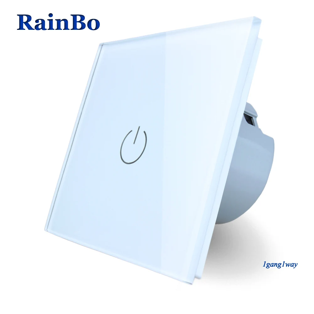 RainBo New-Crystal Glass-Panel Switch-Wall-Switch EU Touch-Switch Screen-Wall Light-Switch 1gang-1way 110~250V LED-lamp A1911W/B
RainBo New-Crystal Glass-Panel Switch-Wall-Switch EU Touch-Switch Screen-Wall Light-Switch 1gang-1way 110~250V LED-lamp A1911W/B