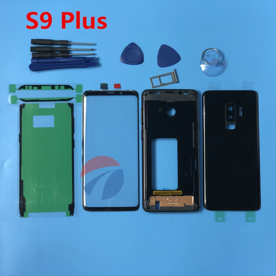 Full Housing Cover Case Chassis Middle Frame Bezel Battery door Front Glass Lens tools For Samsung Galaxy S9 Plus S9+ G965 G965F | Мобильные
