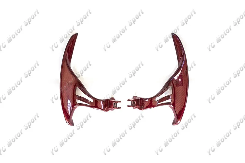 2008-2015 Nissan R35 GTR CBA DBA Lenthened Shift Paddle Red Kevlar Twill Weave Glossy Finish (18)