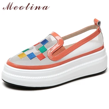 Meotina Spring Flats Shoes Women Natural Genuine Leather Mesh Flat Platform Shoes Elastic band Mixed Colors Shoes Ladies Size 40
Meotina Spring Flats Shoes Women Natural Genuine Leather Mesh Flat Platform Shoes Elastic band Mixed Colors Shoes Ladies Size 40