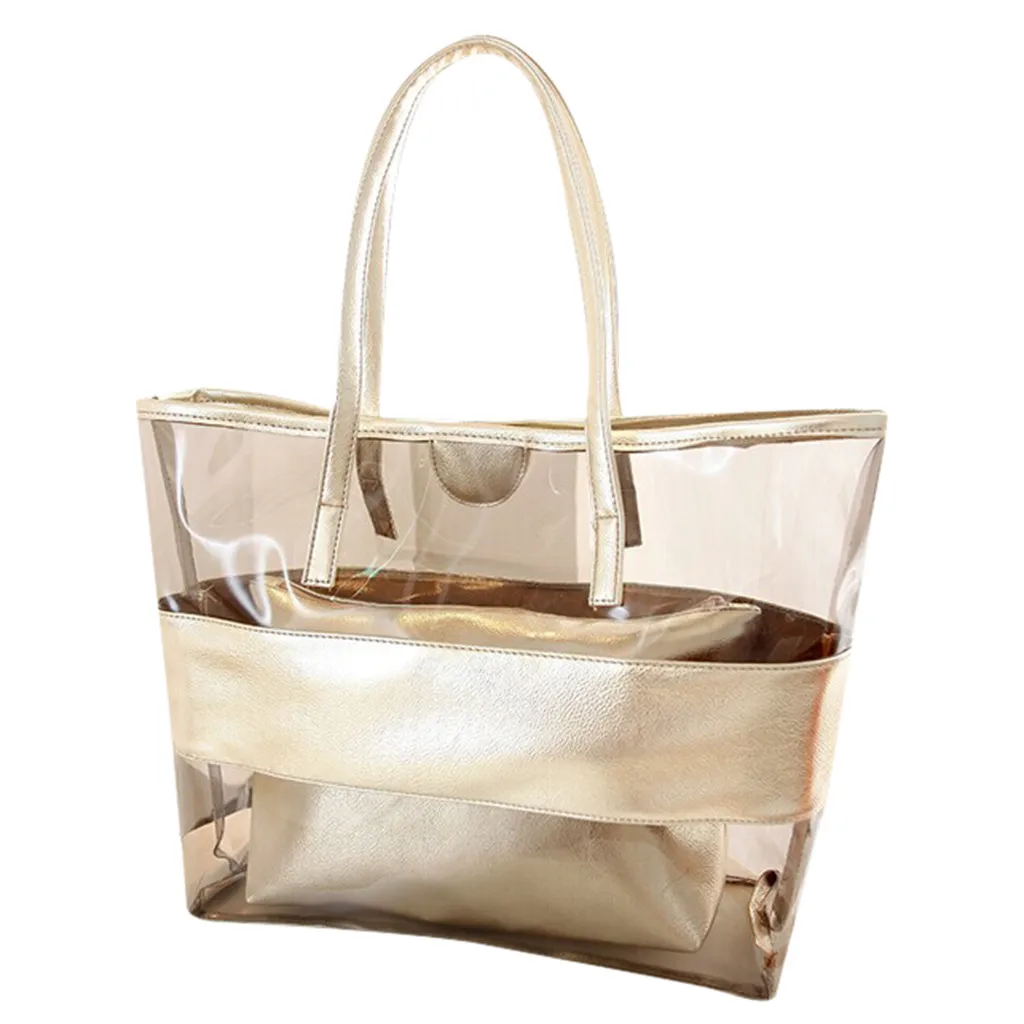 Laamei 2Pcs/Set Women's Shoulder Handbags Transparent Shoulder Bags Jelly Candy Beach Handbags Women Bags #NG
Laamei 2Pcs/Set Women's Shoulder Handbags Transparent Shoulder Bags Jelly Candy Beach Handbags Women Bags #NG
