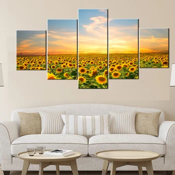 5 Panels Sunflowers Sunset Wall Pictures for Living Room Prints Photo Pictures on Canvas Wall Art for Bedroom Canvas Painting
5 Panels Sunflowers Sunset Wall Pictures for Living Room Prints Photo Pictures on Canvas Wall Art for Bedroom Canvas Painting