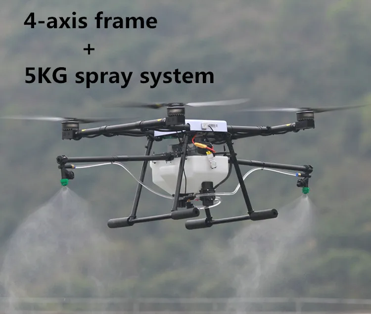 DIY Agriculture spray multirotor drone 4 axis Quadrangle empty pure carbon fiber frame with 5KG / 5L spray gimbal system
DIY Agriculture spray multirotor drone 4 axis Quadrangle empty pure carbon fiber frame with 5KG / 5L spray gimbal system