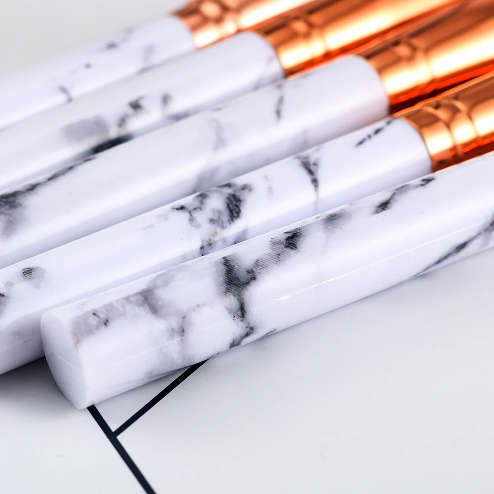 Marble makeup brushes  (4)