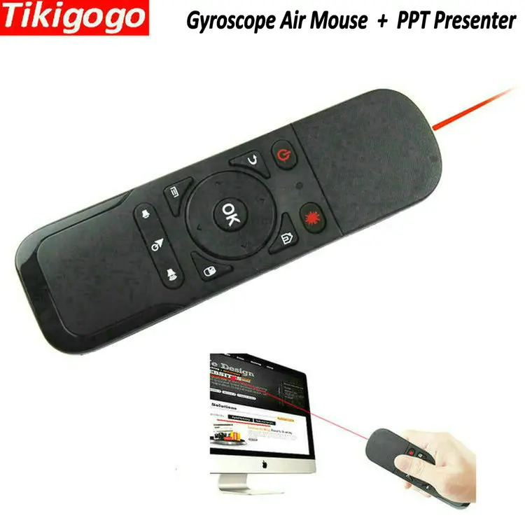 Tikigogo 2.4G Gyroscope Air Mouse PPT Presenter Laser Pointer Flip Pen for Windows PC Laptop Android TV Box PK T2 Remote Control
Tikigogo 2.4G Gyroscope Air Mouse PPT Presenter Laser Pointer Flip Pen for Windows PC Laptop Android TV Box PK T2 Remote Control