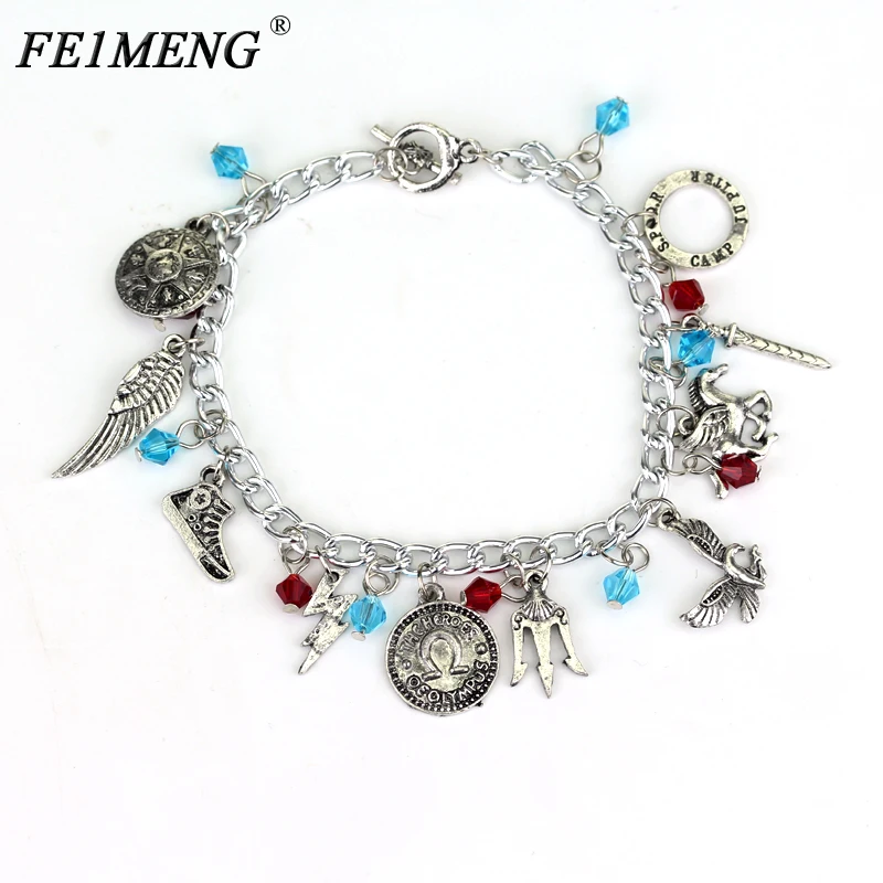 Film Percy Jackson Charm Bracelet Simple Crystal Beads Sea of Monsters Themed Alloy Bracelet For Women Fans Fashion Jewelry Gift
Film Percy Jackson Charm Bracelet Simple Crystal Beads Sea of Monsters Themed Alloy Bracelet For Women Fans Fashion Jewelry Gift