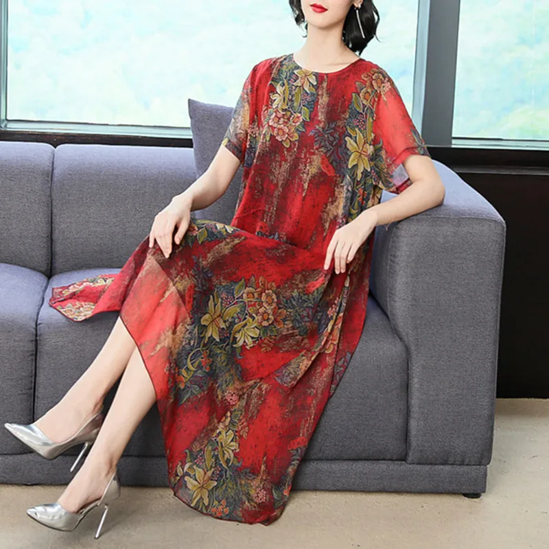 Women Ladies Fashion Sweet Summer Chiffon Dress Deep O-Neck Sashes Floral Print Ruffles High Waist Long Loose Beach Casual Dress
Women Ladies Fashion Sweet Summer Chiffon Dress Deep O-Neck Sashes Floral Print Ruffles High Waist Long Loose Beach Casual Dress