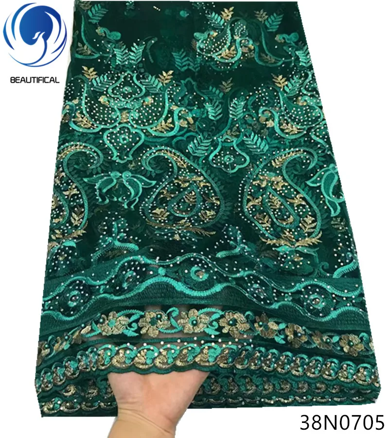 Beautifical Green lace fabric french lace fabric nigerian tulle lace fabric with beads style high quality for dress 5yards 38N07
Beautifical Green lace fabric french lace fabric nigerian tulle lace fabric with beads style high quality for dress 5yards 38N07