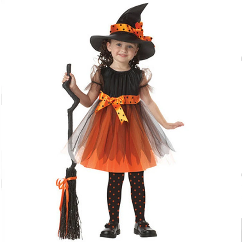 Halloween Costume For Kids Children Cosplay Witch Costume For Girls Halloween Costume Party Witch Dress With Hat C054
Halloween Costume For Kids Children Cosplay Witch Costume For Girls Halloween Costume Party Witch Dress With Hat C054