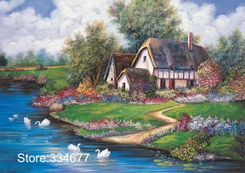 Cross Stitch Kits Lush Spring Swan Lake Scenery Crafts Art Needlework 14CT Unprinted Embroidered Handmade Wall Home Decor
Cross Stitch Kits Lush Spring Swan Lake Scenery Crafts Art Needlework 14CT Unprinted Embroidered Handmade Wall Home Decor