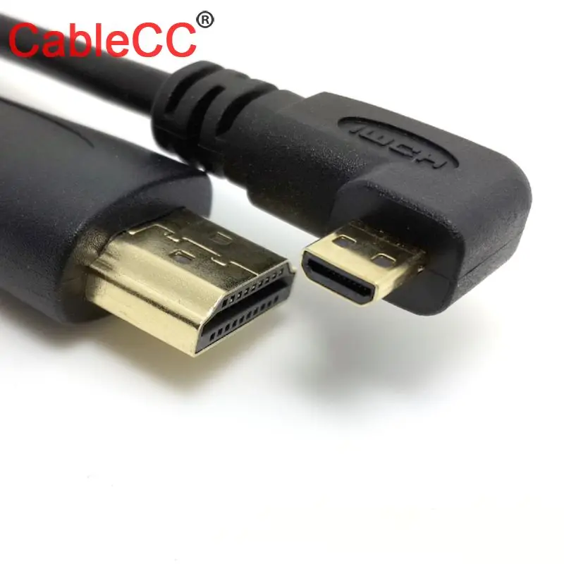 Cablecc CY Micro HDMI Right Angled 90 Degree to HDMI Male HDTV Cable 50cm for Cell Phone & Tablet
Cablecc CY Micro HDMI Right Angled 90 Degree to HDMI Male HDTV Cable 50cm for Cell Phone & Tablet