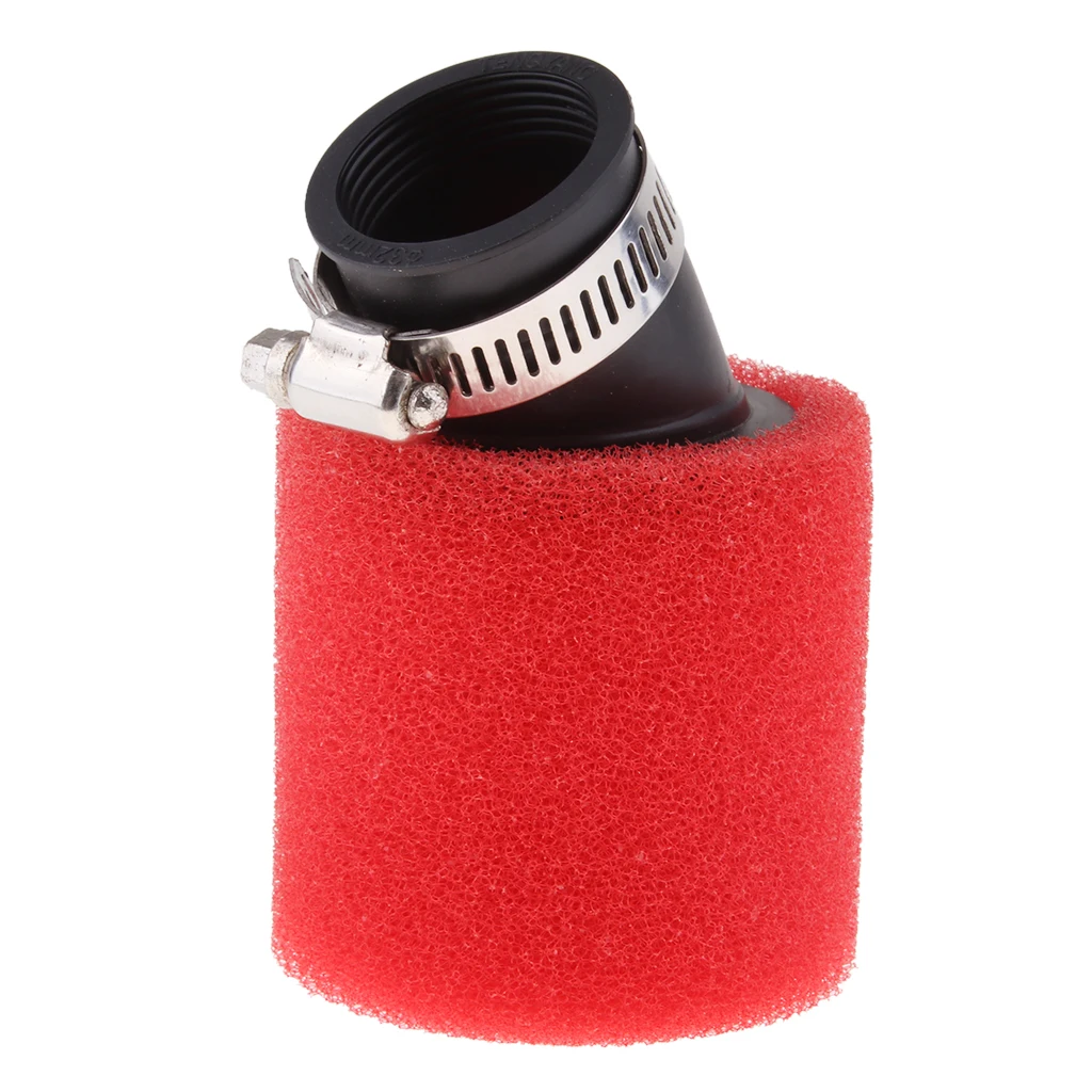 Red 32mm Angle Bent Foam Air Filter Pod Cleaner for PIT Quad Dirt Bike ATV Buggy Red 32mm Angle Bent Foam Air Filter Pod Cleaner for PIT Quad Dirt Bike ATV Buggy