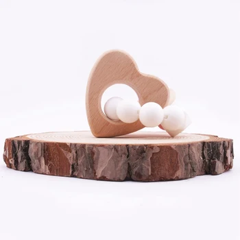 1PC Original Wood Teether Wooden Heart Silicone Beads DIY Jewelry Teething For Baby Wood Rattles Toys Teething Accessory
1PC Original Wood Teether Wooden Heart Silicone Beads DIY Jewelry Teething For Baby Wood Rattles Toys Teething Accessory