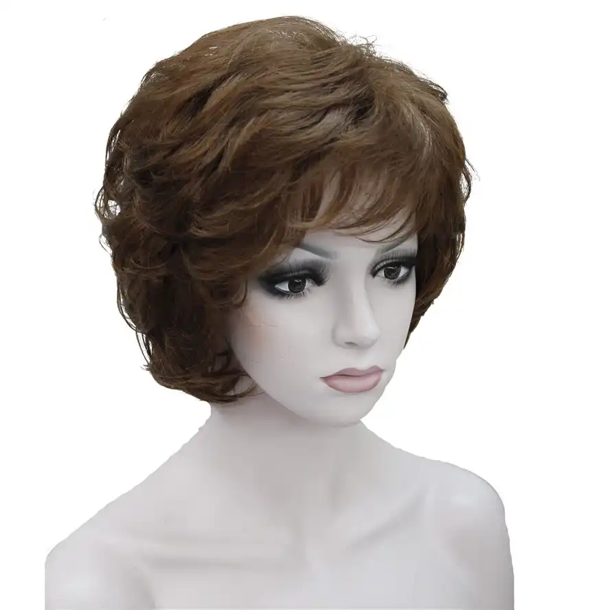 Strongbeauty Women S Wigs Black Brown Natural Short Curly Hair