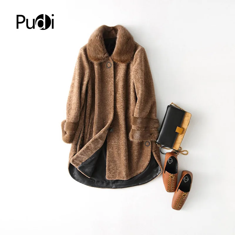 PUDI A17068 women's winter warm genuine mink fur winter warm coat lady Real wool Long coat jacket overcoat
PUDI A17068 women's winter warm genuine mink fur winter warm coat lady Real wool Long coat jacket overcoat