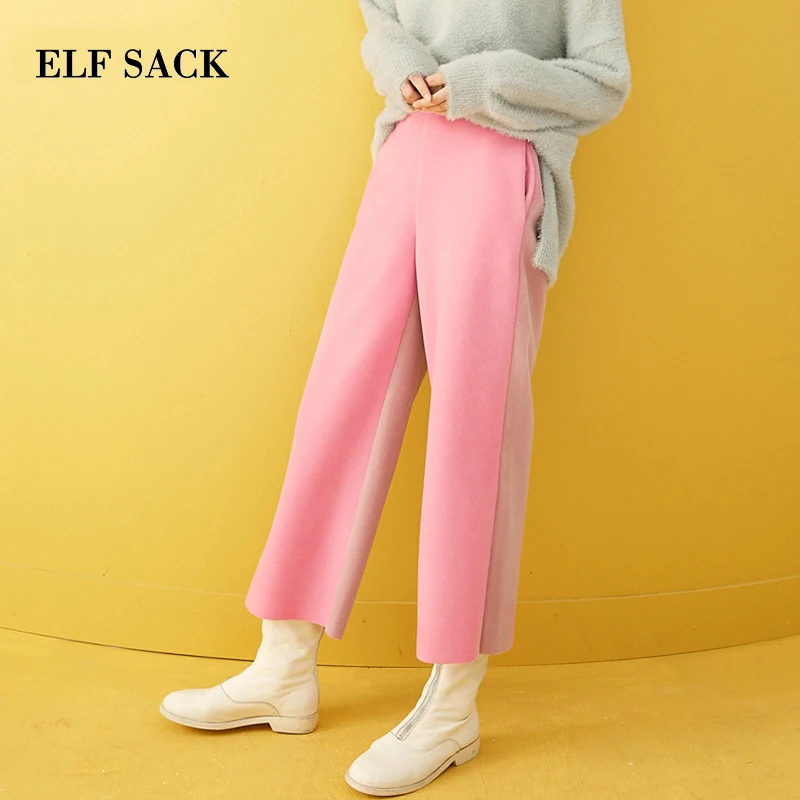 ELF SACK Winter New Woman Pants Casual Flat Solid Wide Leg Pants Women Streetwear Stylish Trousers Femme Ankle-Length Pants
ELF SACK Winter New Woman Pants Casual Flat Solid Wide Leg Pants Women Streetwear Stylish Trousers Femme Ankle-Length Pants