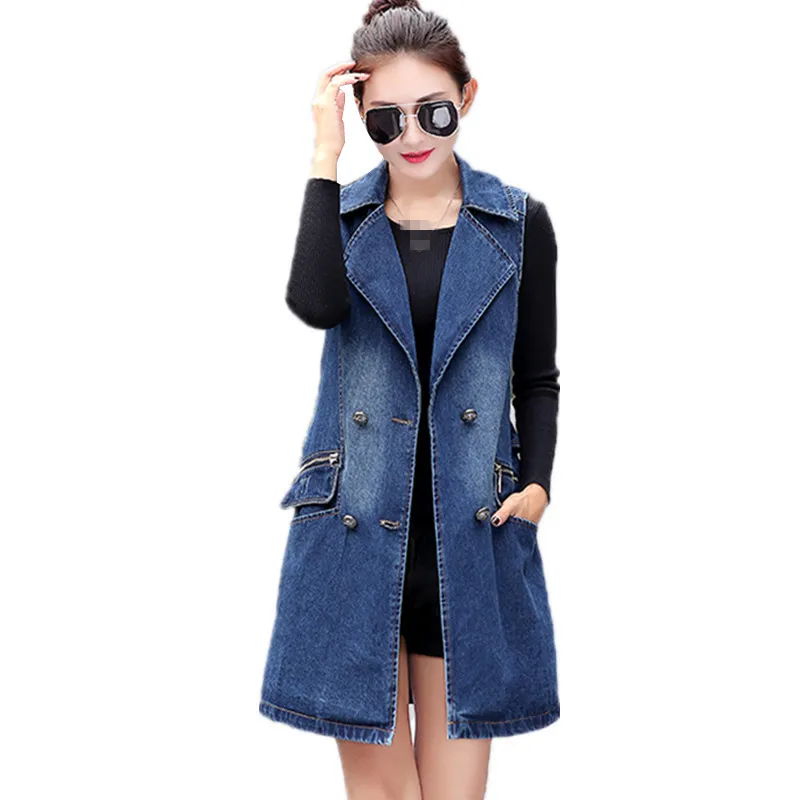 B2472 2019 spring and autumn new style fashion big size women long paragraph denim vest coat cheap wholesale
B2472 2019 spring and autumn new style fashion big size women long paragraph denim vest coat cheap wholesale