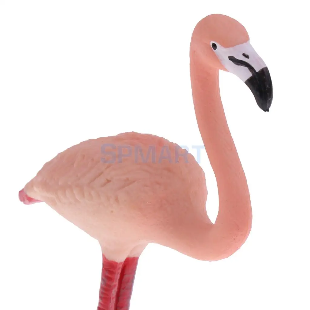 2pcs Realistic Wildlife Animal Flamingo Model Figurine Nature Educational Toy Home Decoration Xmas Gifts