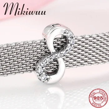 New 925 Sterling Silver lucky Number 8 and Zircon Clip beads Jewelry making Fit Original reflection Clip Charm Bracelet 
New 925 Sterling Silver lucky Number 8 and Zircon Clip beads Jewelry making Fit Original reflection Clip Charm Bracelet