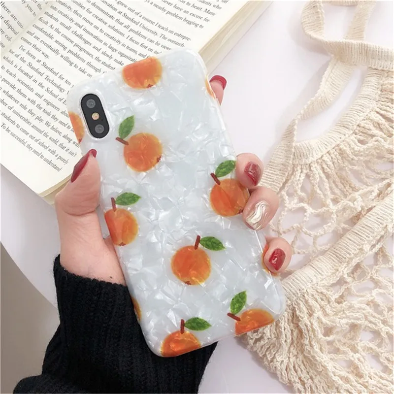 Luxury Conch Shell fruit patterned Phone Case For iphone XS Max XR X Case For iphone 6 6s 7 8plus Cases Fashion Glossy Soft Capa
Luxury Conch Shell fruit patterned Phone Case For iphone XS Max XR X Case For iphone 6 6s 7 8plus Cases Fashion Glossy Soft Capa