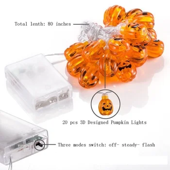 Pumpkin LED String Light 10/20 Heads Pumpkin LED Light Strip Waterproof Outdoor Lanterns Halloween Decor
Pumpkin LED String Light 10/20 Heads Pumpkin LED Light Strip Waterproof Outdoor Lanterns Halloween Decor