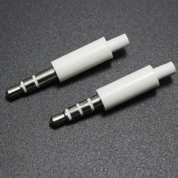 50pcs/lot 3.5mm stereo headset plug with tail 3/4 pole 3.5 mm audio plug Jack Adaptor connector for iphone white
50pcs/lot 3.5mm stereo headset plug with tail 3/4 pole 3.5 mm audio plug Jack Adaptor connector for iphone white