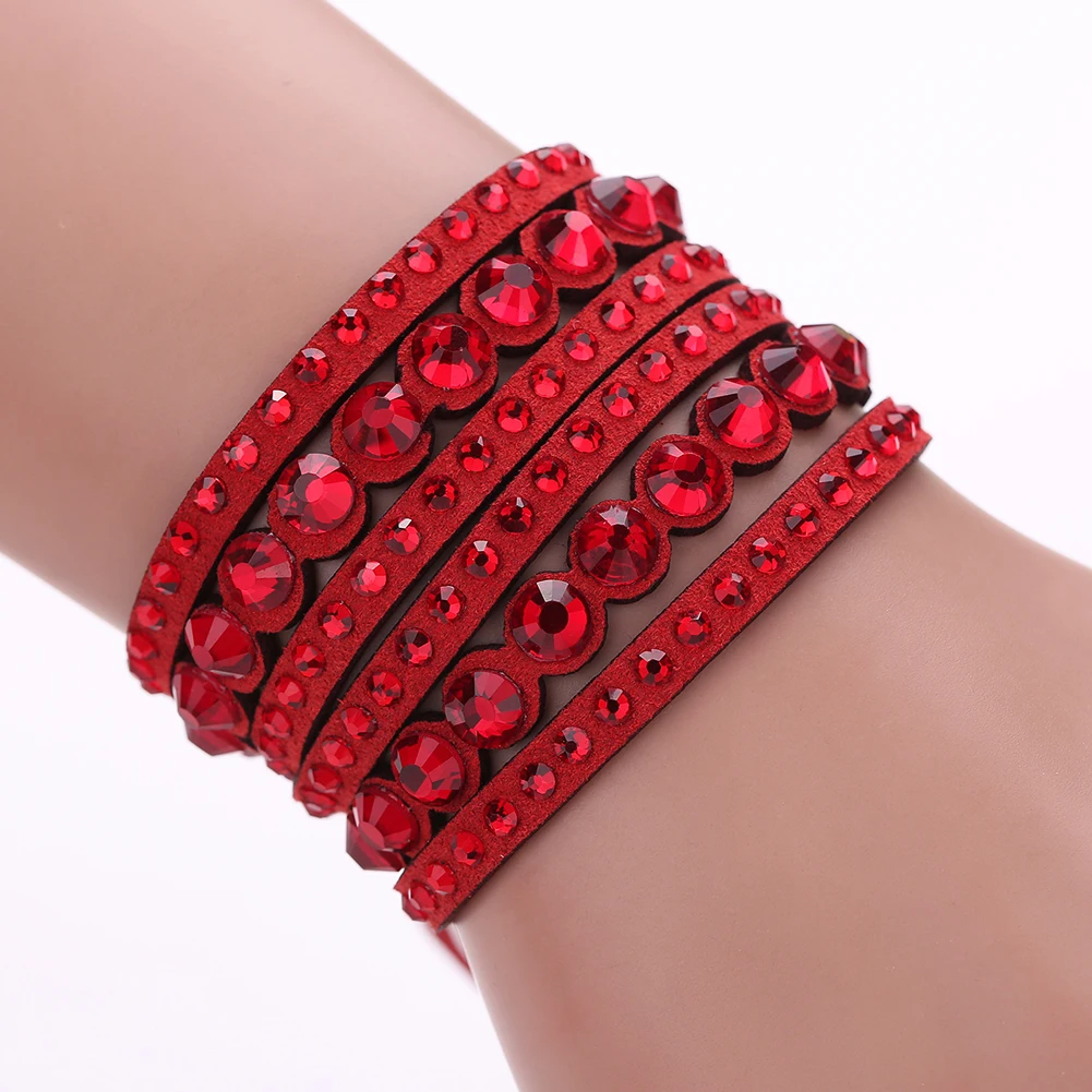 Multilayer Crystal Wrap Bracelet Bling Slake Dluxe Bracelet & Bangle Double Wrap Leather Bangle Fashion Jewelry Gift Hand Chain
Multilayer Crystal Wrap Bracelet Bling Slake Dluxe Bracelet & Bangle Double Wrap Leather Bangle Fashion Jewelry Gift Hand Chain