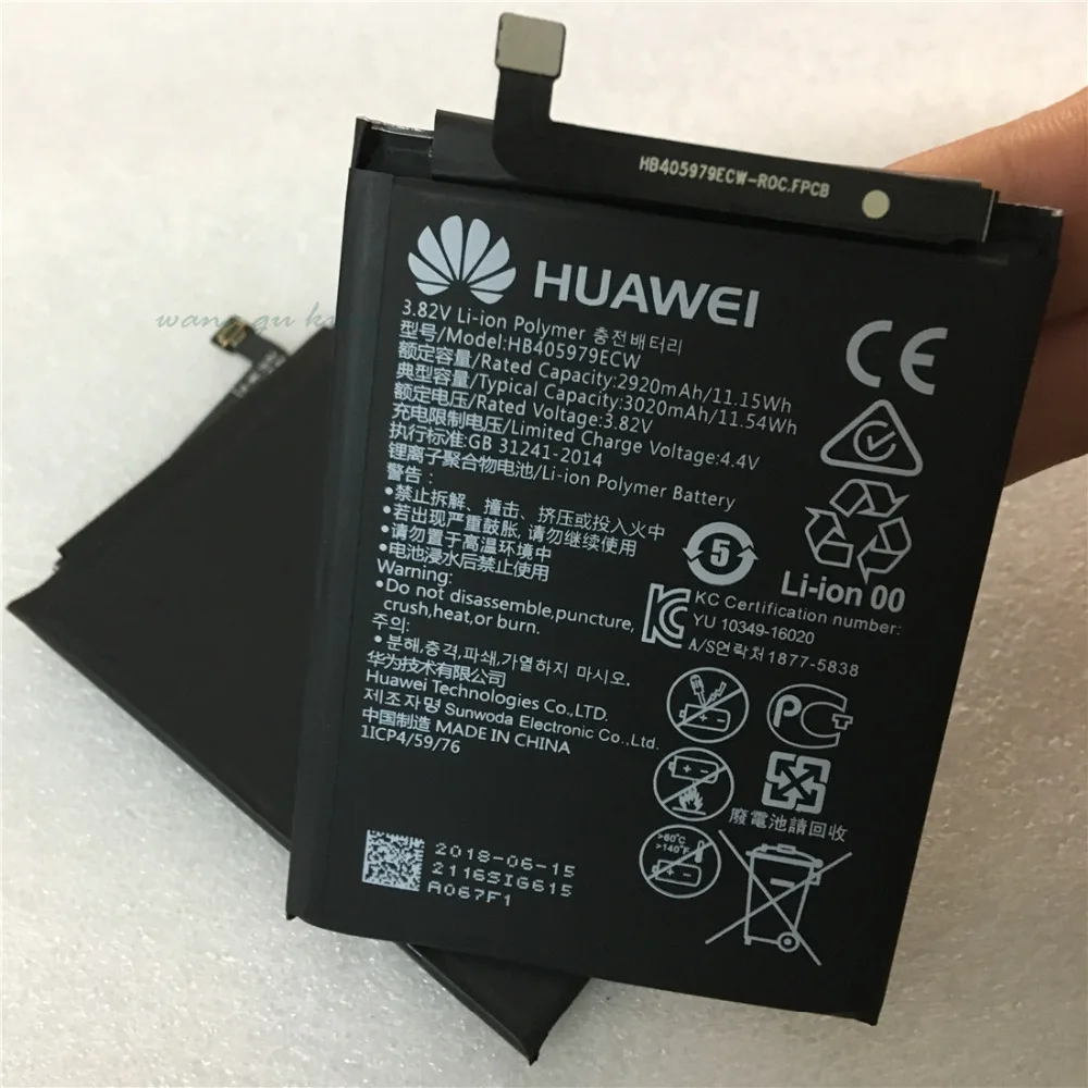 HB405979ECW 2920mAh FOR HUAWEI Nova 100% Original New Replacement Battery accumulators
HB405979ECW 2920mAh FOR HUAWEI Nova 100% Original New Replacement Battery accumulators
