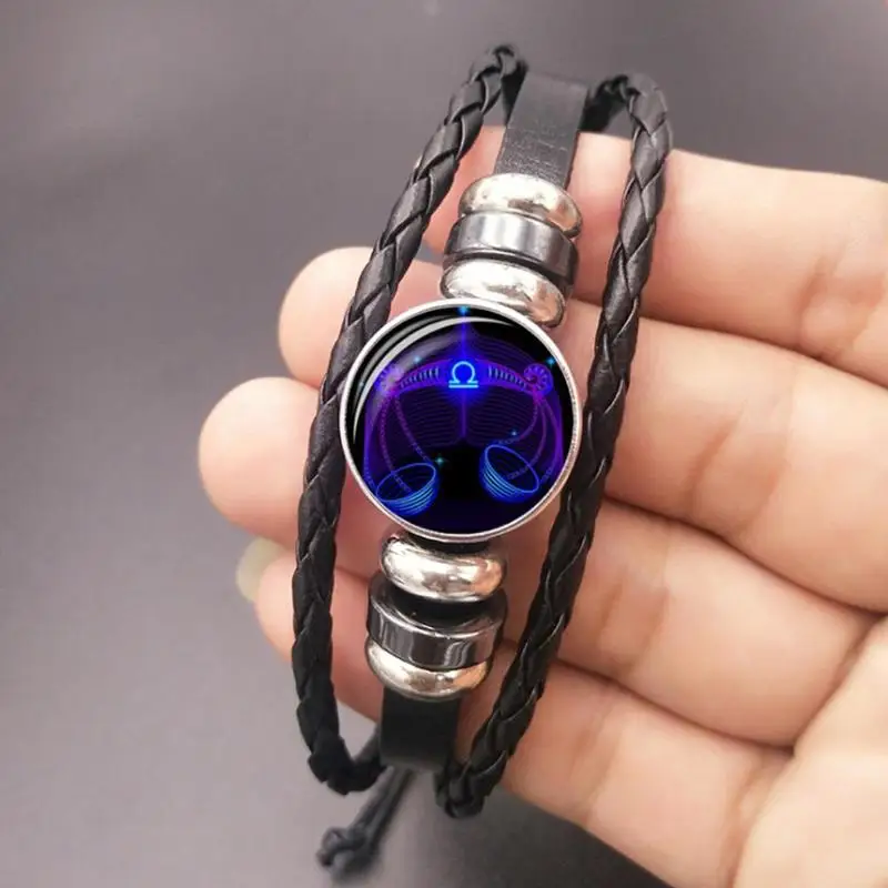 12 Constellation Bracelet Zodiac Sign Braided Leather Bracelet Man Women Charm Armband New Jewelry Punk Scorpio Virgo Bracelet
12 Constellation Bracelet Zodiac Sign Braided Leather Bracelet Man Women Charm Armband New Jewelry Punk Scorpio Virgo Bracelet