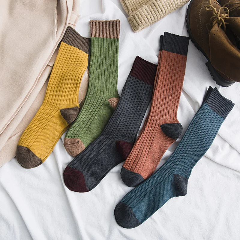 Harajuku Retro Cotton Women Lady Knitted Socks Autumn Winter In Tube Korean Japanese Striped Sox Yellow Girls Long Socks W1239
Harajuku Retro Cotton Women Lady Knitted Socks Autumn Winter In Tube Korean Japanese Striped Sox Yellow Girls Long Socks W1239