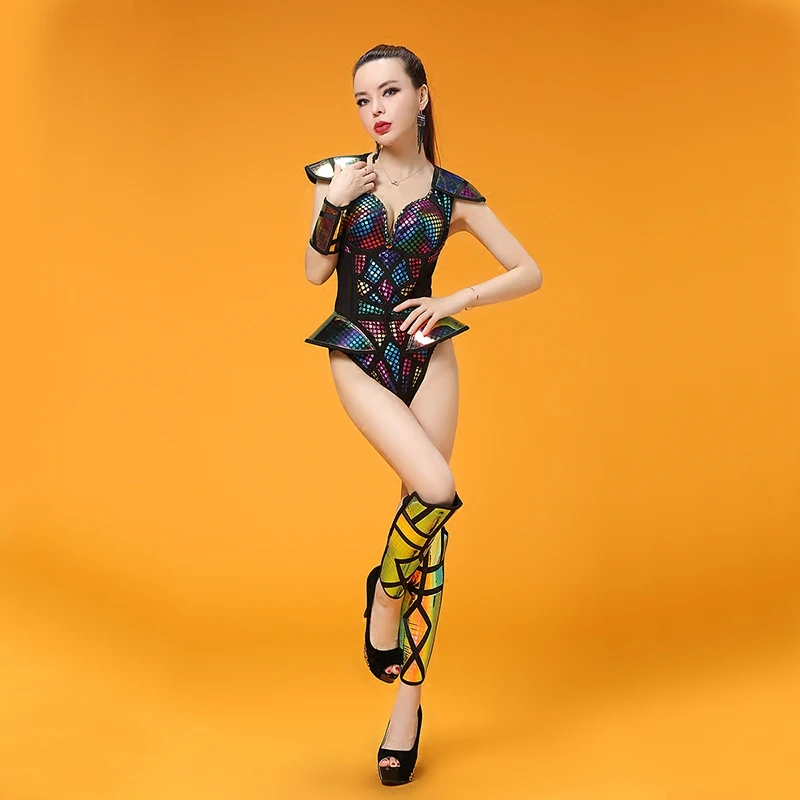 Night bar nightclub singer DJ DS dance dance team Black Polka Dot Sexy Costume Suit stitching atmosphere
Night bar nightclub singer DJ DS dance dance team Black Polka Dot Sexy Costume Suit stitching atmosphere
