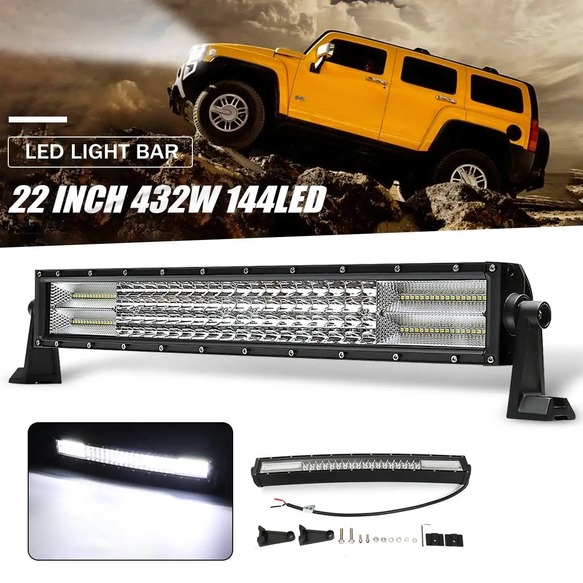 22 inch LED Light Bar 144 LED Bar Spot Work Work Light for Driving Offroad Boat Car Tractor Truck 4x4 SUV ATV 10-30V Waterproof
22 inch LED Light Bar 144 LED Bar Spot Work Work Light for Driving Offroad Boat Car Tractor Truck 4x4 SUV ATV 10-30V Waterproof