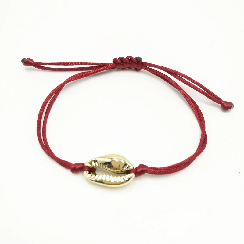 2018 New Design Fashion Bohemian Casual Jewelry Wine Red Cord Handmade Cowries Sea Shell Charm Bracelet for Women
2018 New Design Fashion Bohemian Casual Jewelry Wine Red Cord Handmade Cowries Sea Shell Charm Bracelet for Women