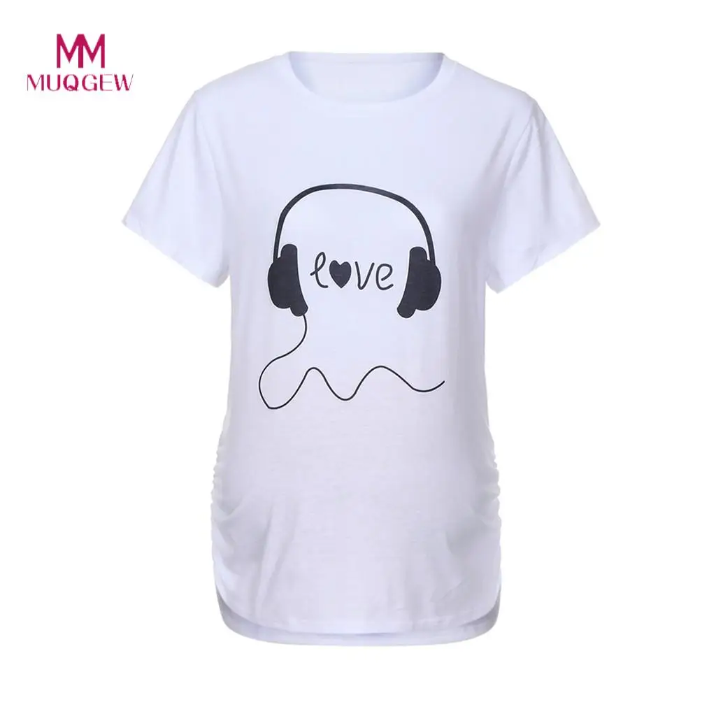 Pergnancy Maternity Clothes Women Maternity Short Sleeve Letter Headset Print Tops T-shirt Pregnancy Clothes For Photo Shoots
Pergnancy Maternity Clothes Women Maternity Short Sleeve Letter Headset Print Tops T-shirt Pregnancy Clothes For Photo Shoots
